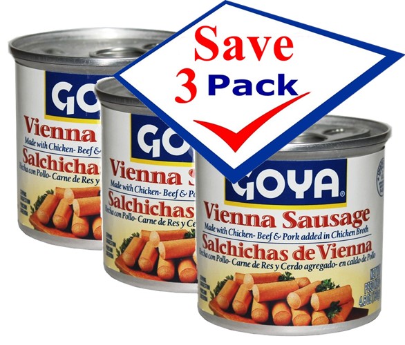 GOYA Vienna Sausage Salchichas  4.6 oz Pack of 3